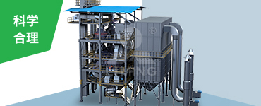 生產工藝流程科學合理：原料提升運輸至頂部破碎、篩分、磨刷、加濕、出料，在重力作用下，滑溜下落，減少了皮帶輸送機的使用，減少系統(tǒng)開口，提升除塵效果，降低系統(tǒng)噪音。